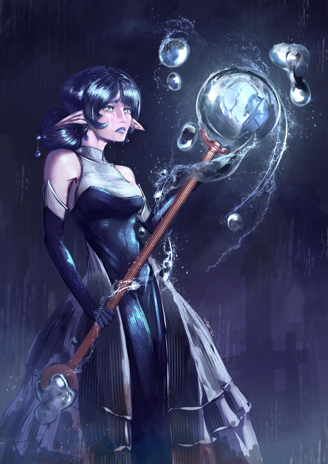 Sapphire Water Mage - Fullbody