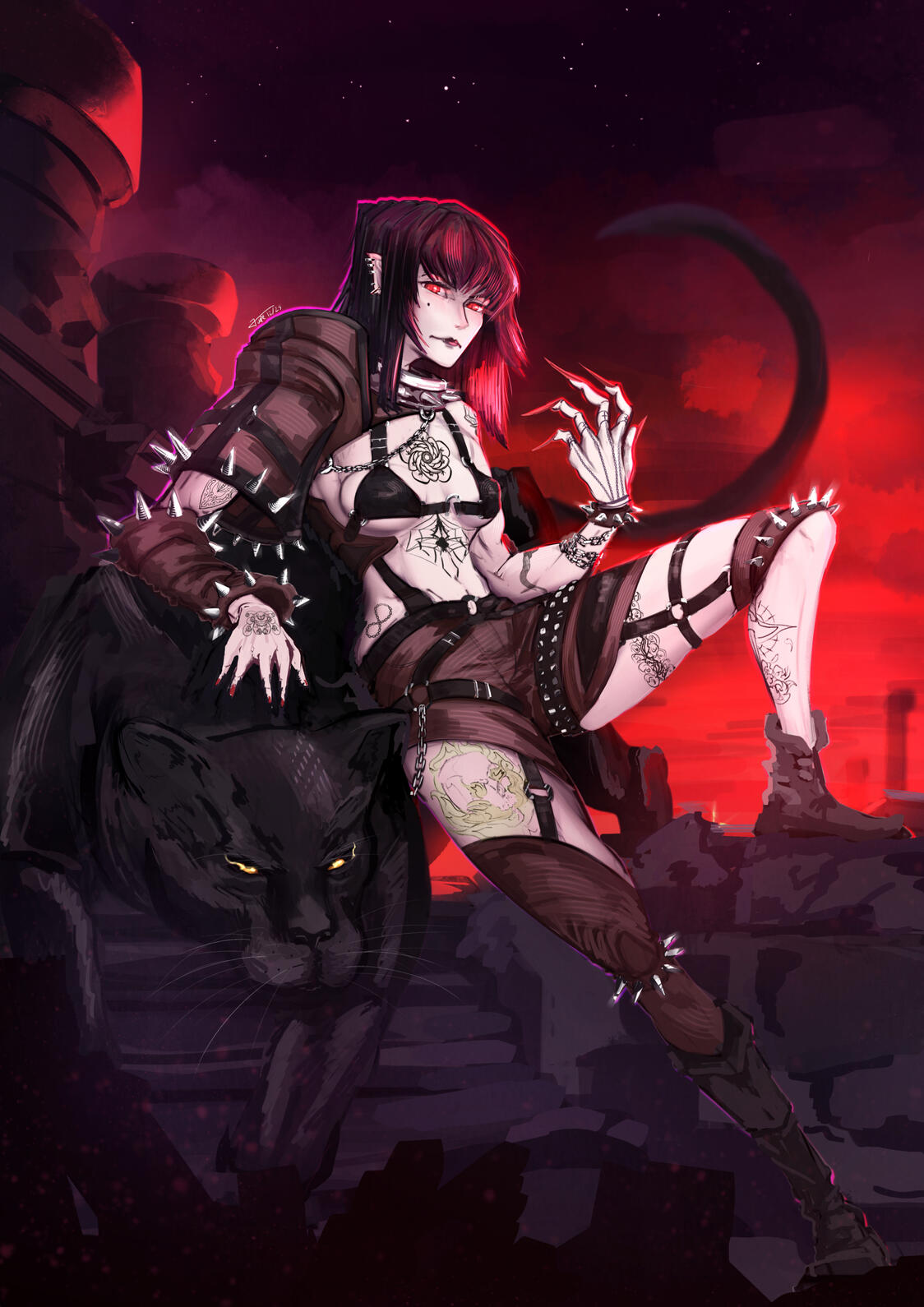 Panther Girl - Illustration