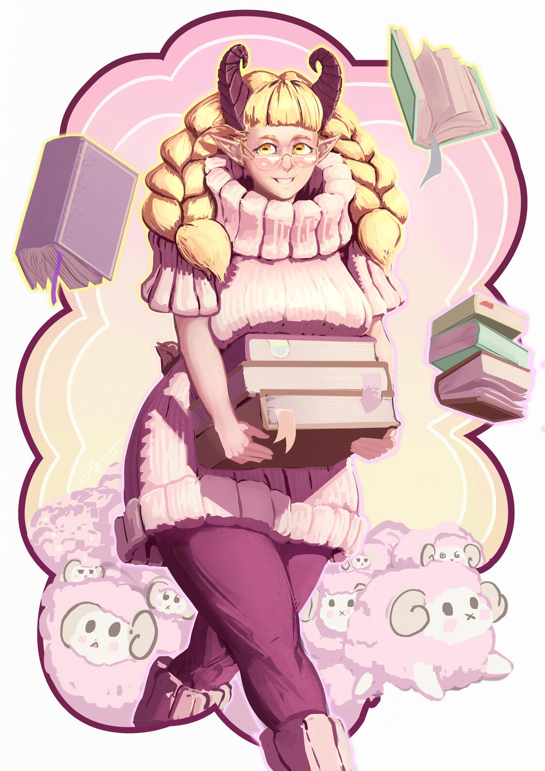 Reyl the Lam Librarian - Full-Body