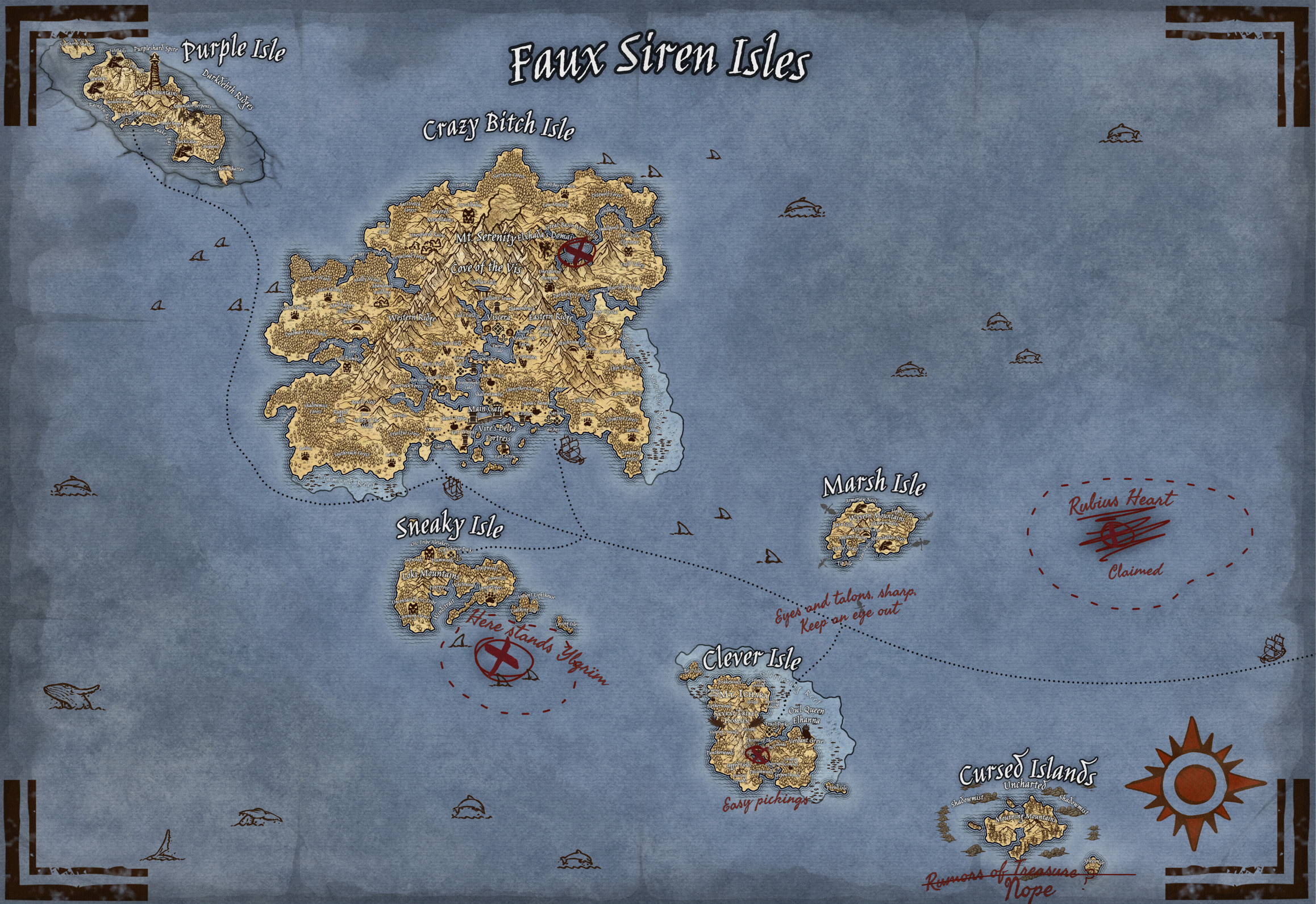 Faux Siren Isles - Regional Map